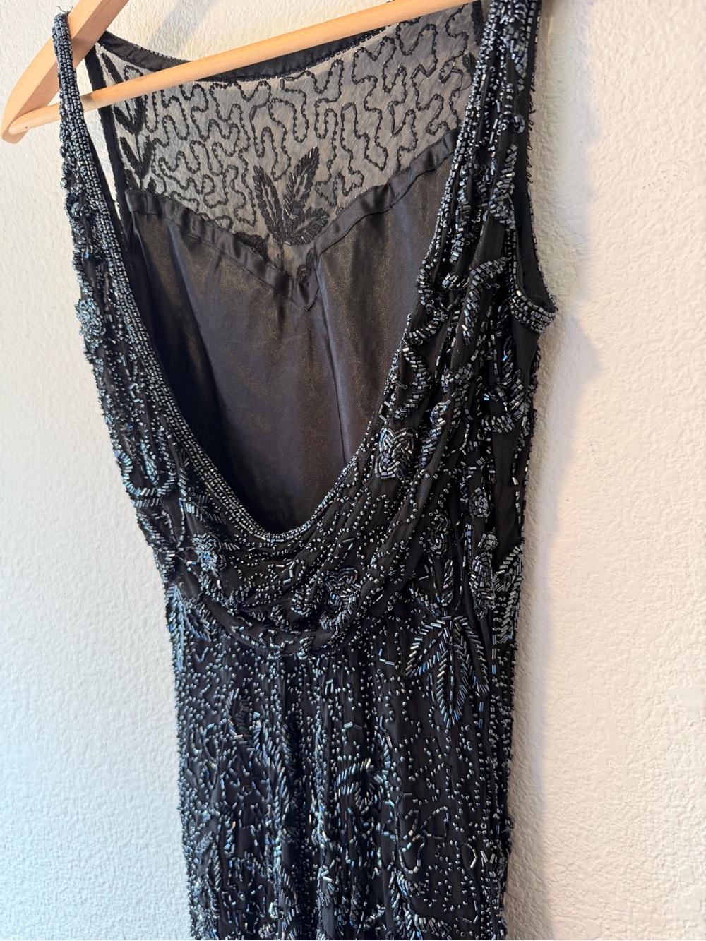 SCALA Black Beaded Evening Gown